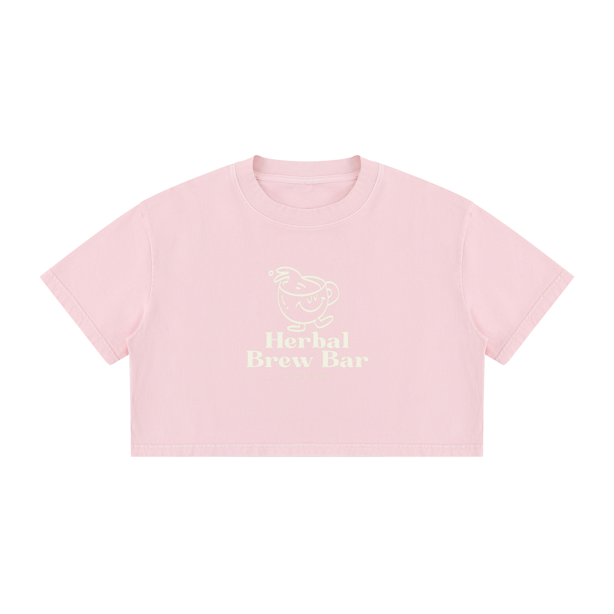 Women's Mineral Wash Cotton Crop T-Shirt