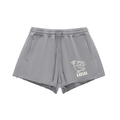 Snow Washed Raw Edge Drawstring Shorts