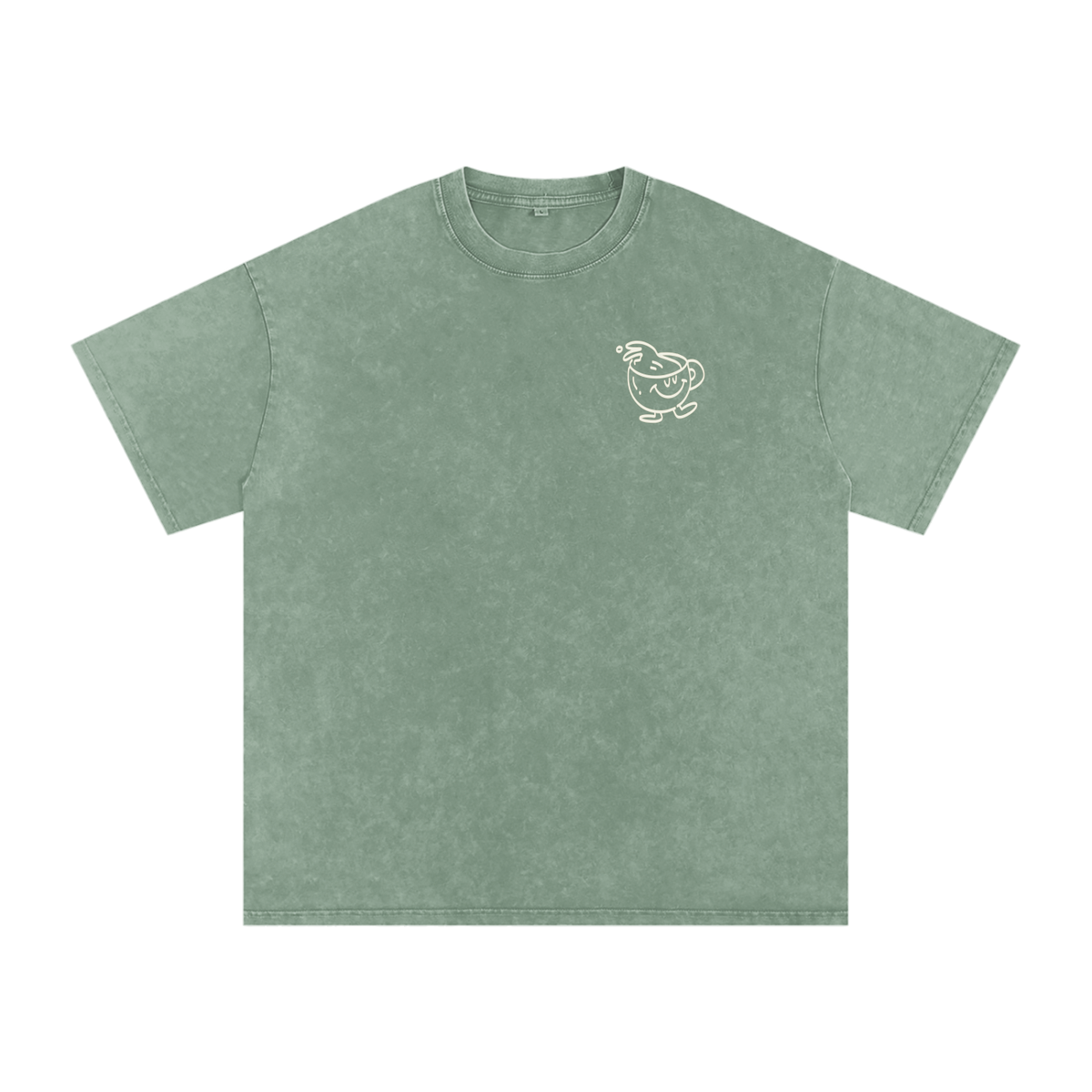 Snow Washed Oversized Cotton T-Shirt