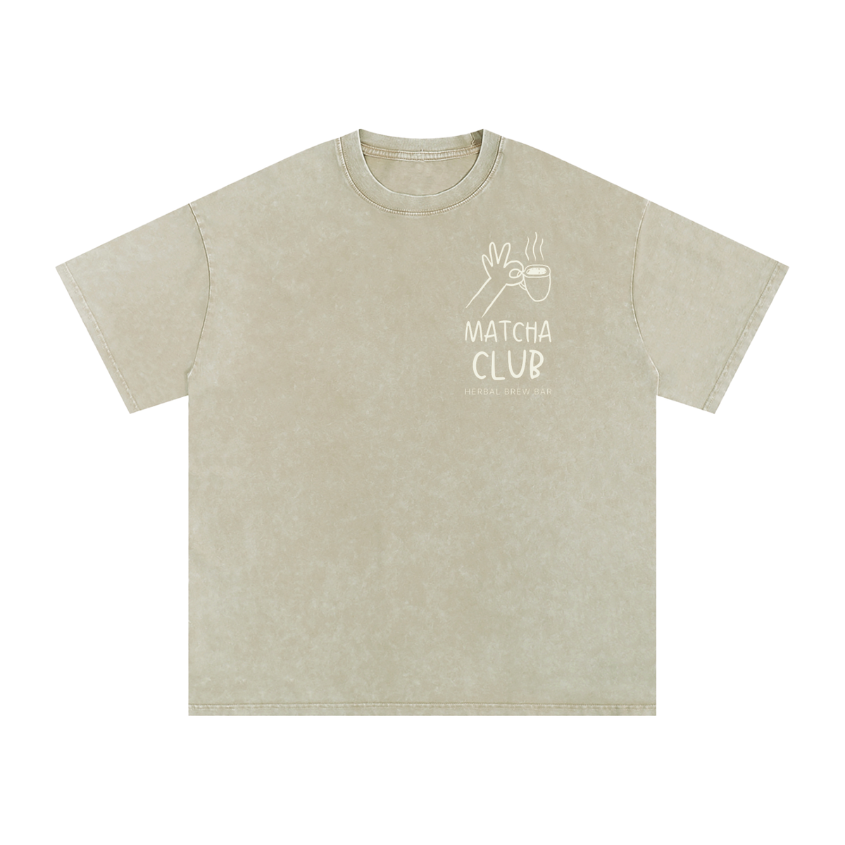 Snow Washed Oversized Cotton T-Shirt