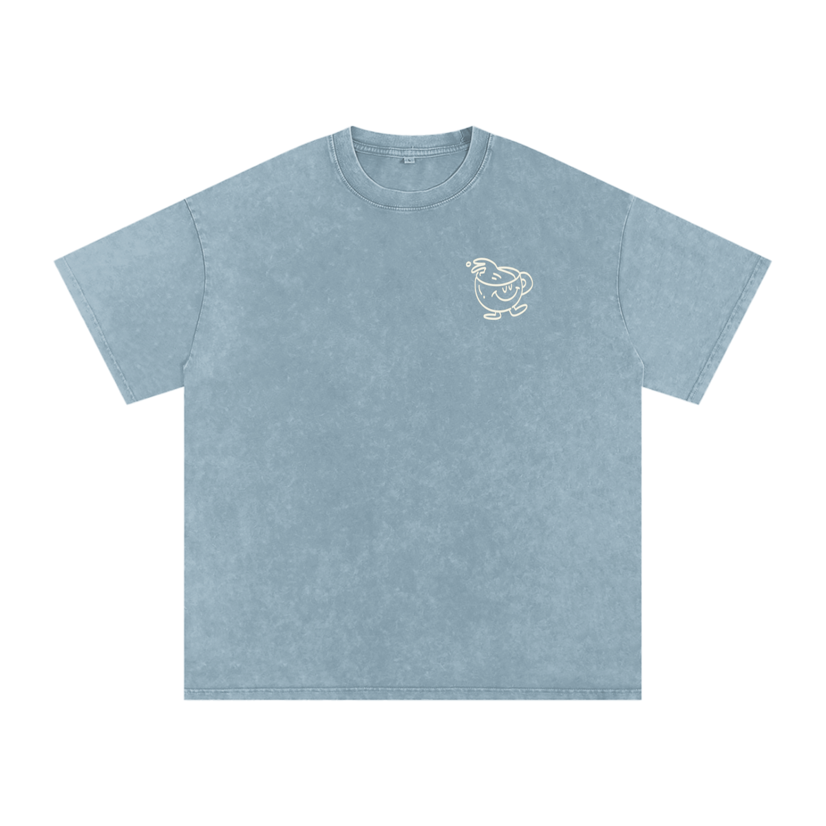 Snow Washed Oversized Cotton T-Shirt