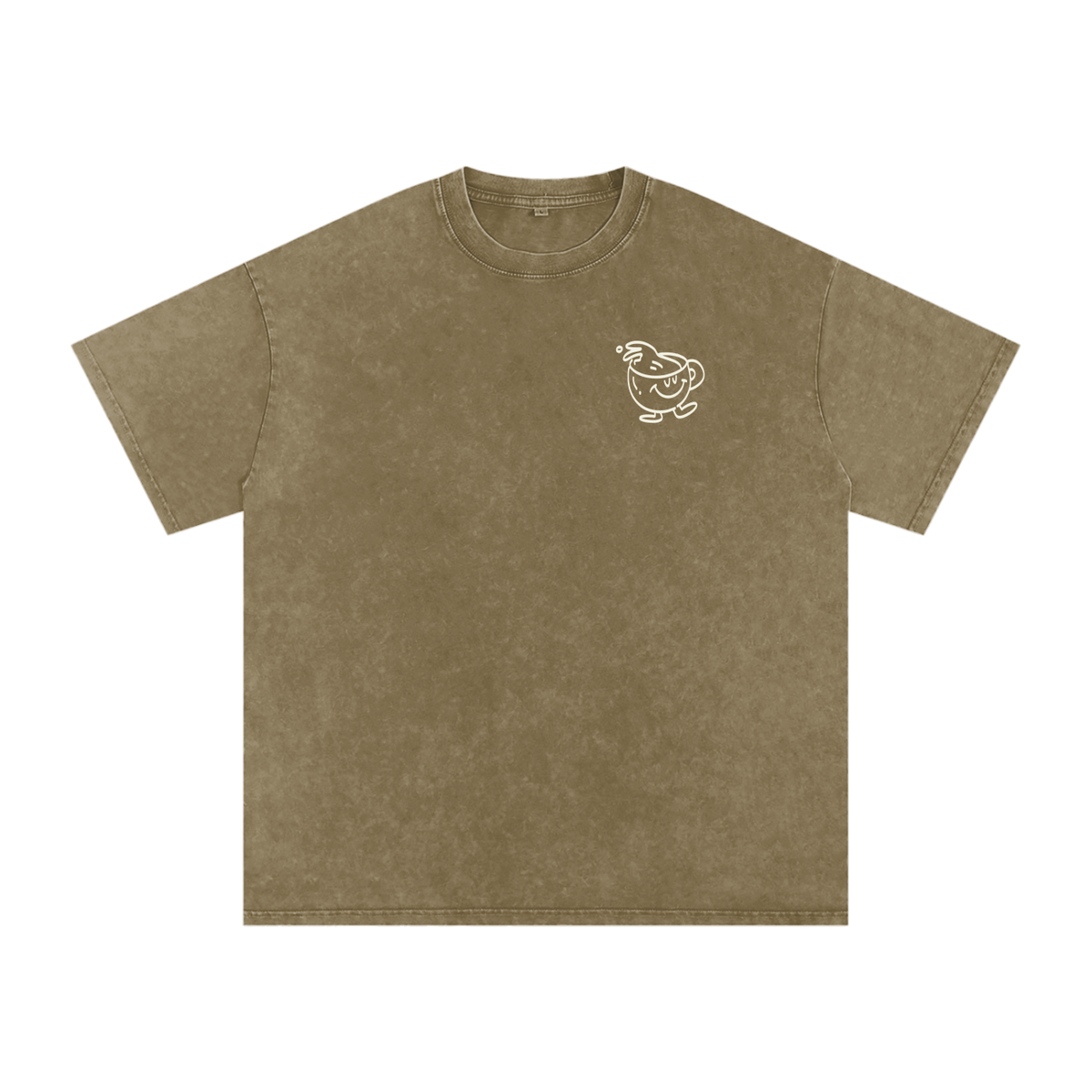 Snow Washed Oversized Cotton T-Shirt