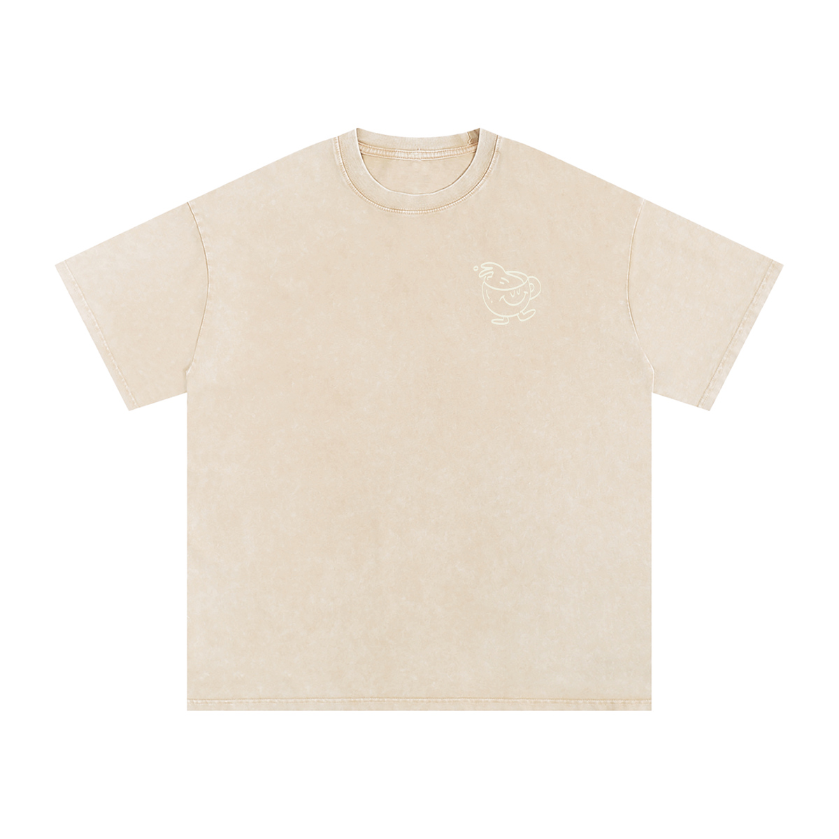 Snow Washed Oversized Cotton T-Shirt