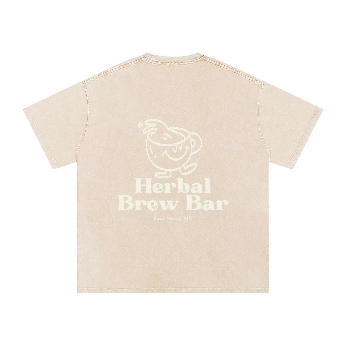 Snow Washed Oversized Cotton T-Shirt