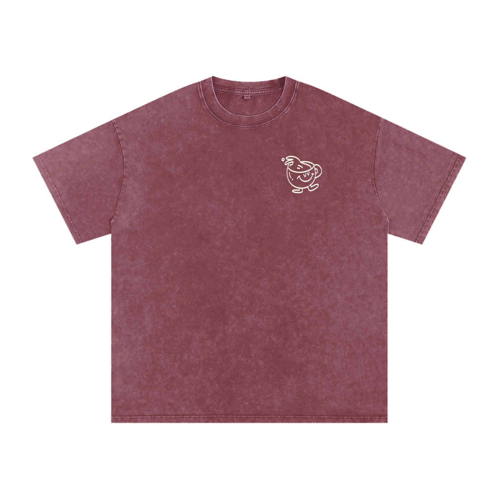 Snow Washed Oversized Cotton T-Shirt