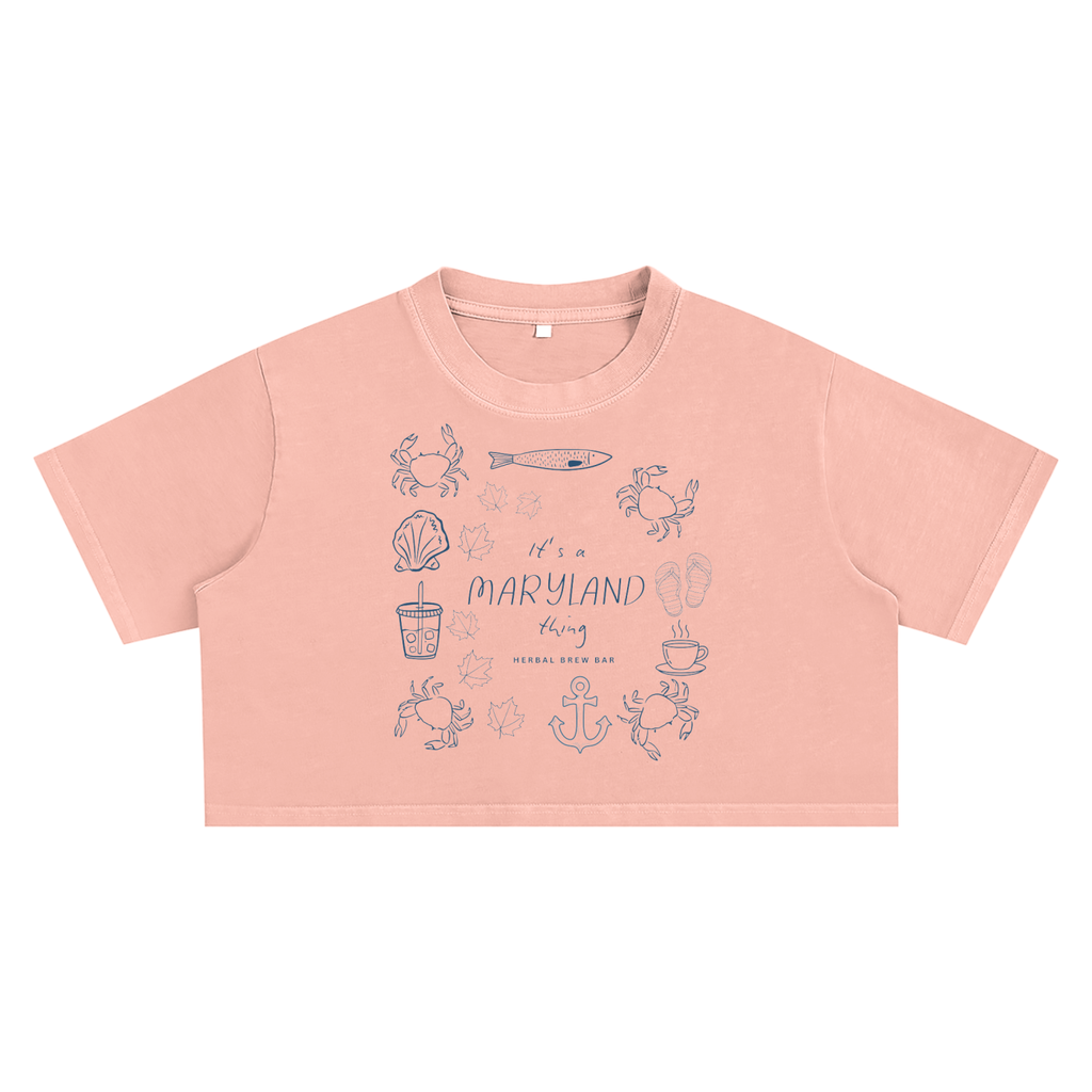 Snow Washed Crop Top